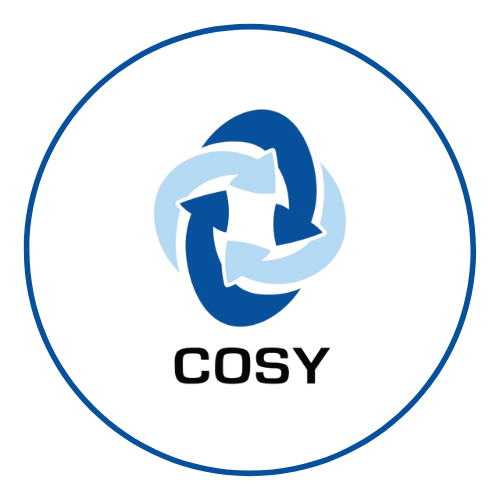 Cosy Aircon website logo – sleek and modern design featuring a cool blue color scheme, symbolizing efficient air conditioning, comfort, and reliability.